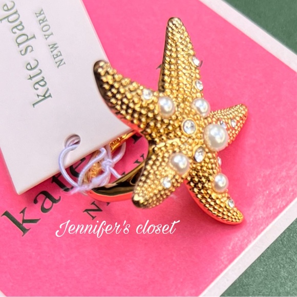 NWT ♠️ Kate Spade Pearl & Stone Starfish Sz 7 - Picture 6 of 6